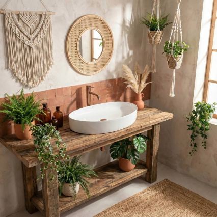 REA-U6371 - Lavoar pentru blat JOANA 40,5x65,5 cm ceramică/alb lucios