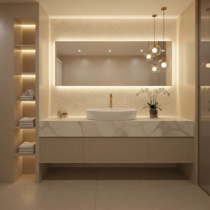 REA-U6371 - Lavoar pentru blat JOANA 40,5x65,5 cm ceramică/alb lucios