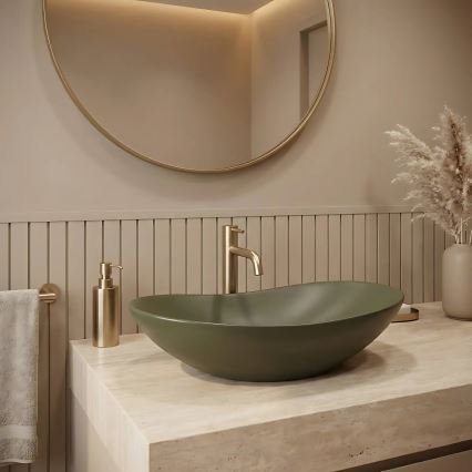 REA-U6372 - Lavoar ROYAL pentru blat 35,5x61,5 cm ceramică/măsliniu