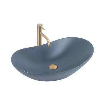 REA-U6373 - Lavoar ROYAL pentru blat, 35,5 x 61,5 cm, ceramică, albastru