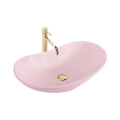 REA-U6374 - Lavoar ROYAL pentru blat, 35,5 x 61,5 cm, ceramică, roz mat