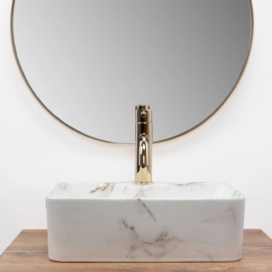 REA-U6504 - Lavoar pentru blat KELLY MINI 31x41 cm ceramică/imitație de piatră