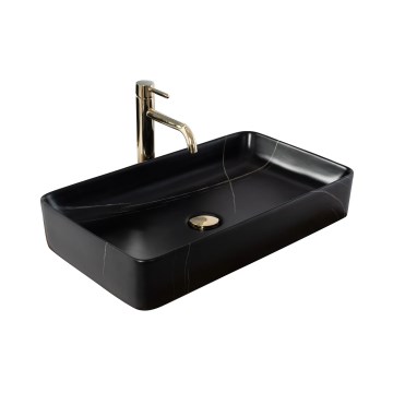 REA-U6510 - Lavoar pentru blat DENIS 35x61,5 cm ceramică/negru mat