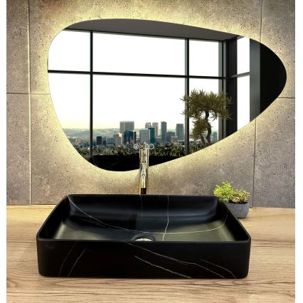 REA-U6510 - Lavoar pentru blat DENIS 35x61,5 cm ceramică/negru mat