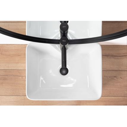 REA-U6524 - Lavoar KELLY pentru blat 38x49 cm, ceramică, alb lucios