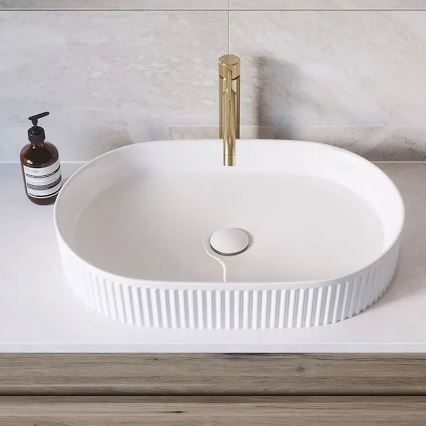 REA-U6526 - Lavoar pentru montaj pe blat VANDA 34x60 cm, ceramică, alb lucios