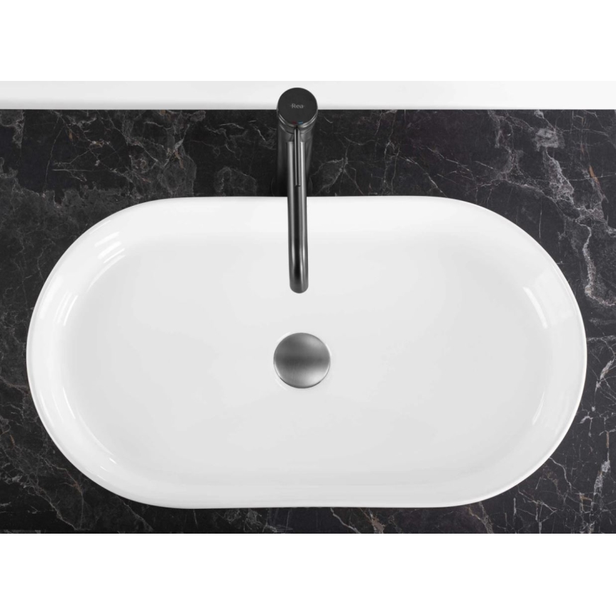 REA-U6526 - Lavoar pentru montaj pe blat VANDA 34x60 cm, ceramică, alb lucios