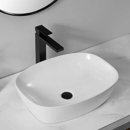 REA-U6616 - Lavoar FREJA pentru blat 39,5x51 cm ceramică/alb