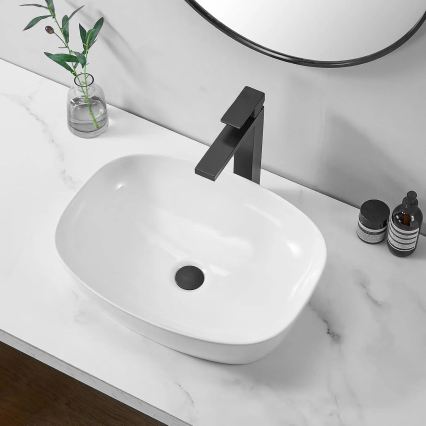REA-U6616 - Lavoar FREJA pentru blat 39,5x51 cm ceramică/alb
