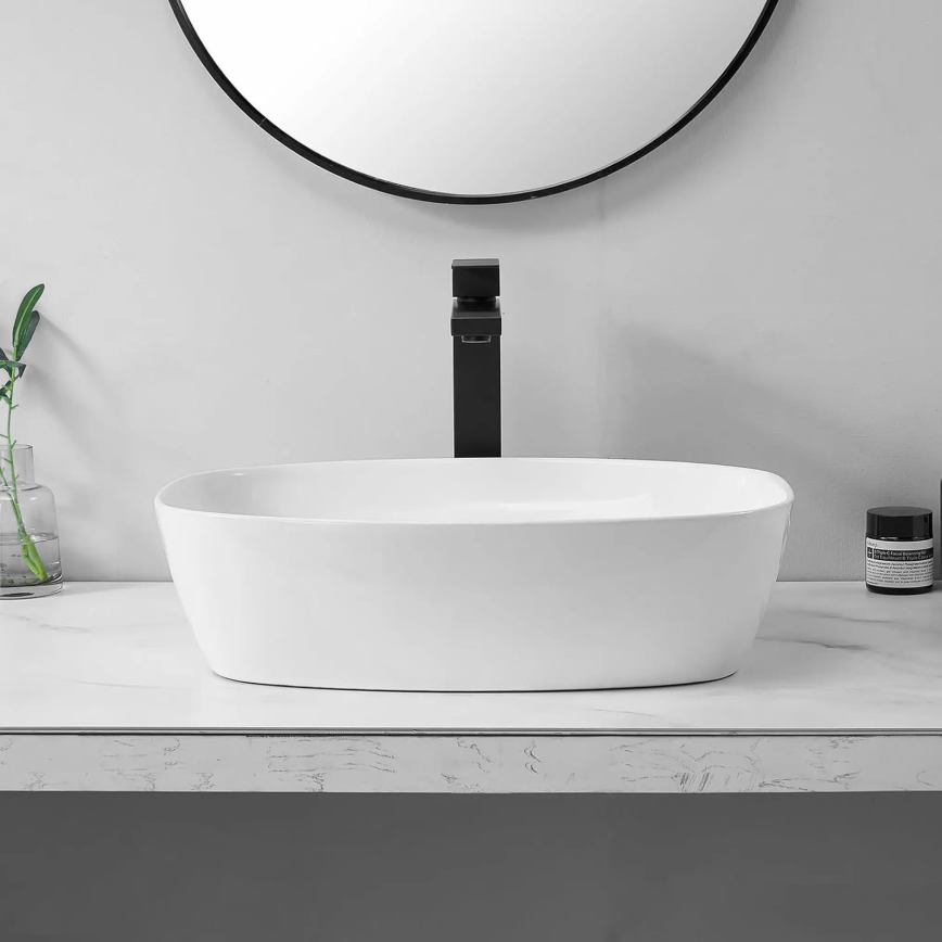 REA-U6616 - Lavoar FREJA pentru blat 39,5x51 cm ceramică/alb