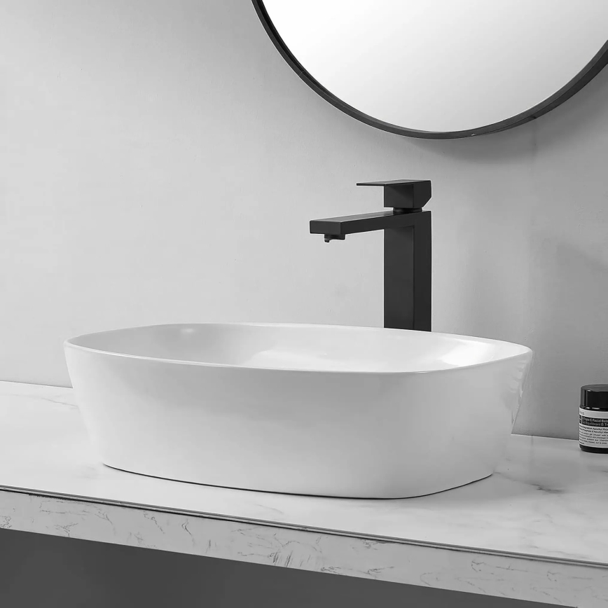 REA-U6616 - Lavoar FREJA pentru blat 39,5x51 cm ceramică/alb