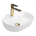 REA-U6617 - Lavoar pe blat AURA 30x42 cm ceramică/alb lucios