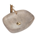 REA-U6647 - Lavoar pentru blat FREJA 39,5x51 cm ceramică/gri/decor marmură