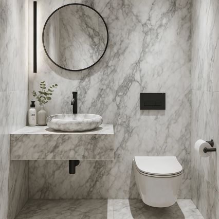 REA-U6651 - Lavoar pentru blat ROXY 31x49 cm ceramică/gri/imitație de piatră