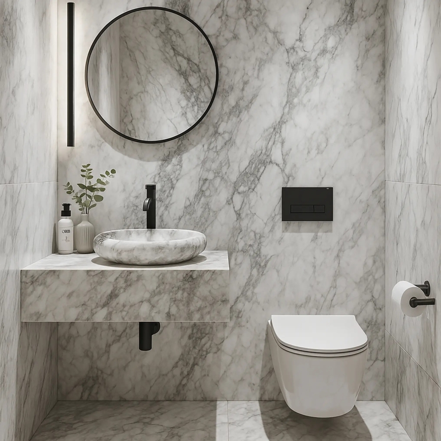 REA-U6651 - Lavoar pentru blat ROXY 31x49 cm ceramică/gri/imitație de piatră