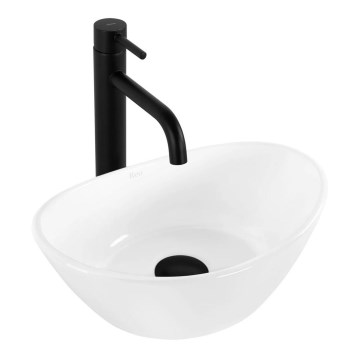 REA-U6803 - Lavoar KATE pentru blat 24,5x36,5 cm ceramică/alb lucios