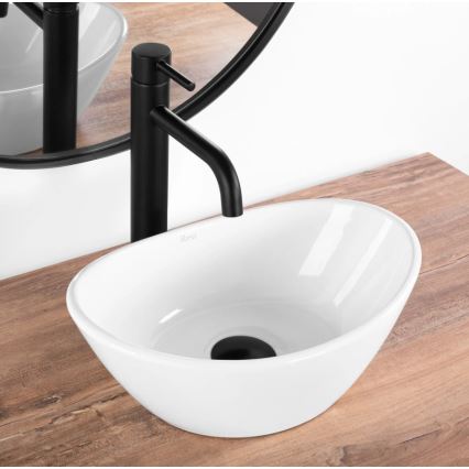 REA-U6803 - Lavoar KATE pentru blat 24,5x36,5 cm ceramică/alb lucios