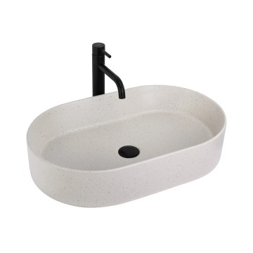 REA-U7341 - Lavoar pentru montaj pe blat NADIA 38,5x61 cm ceramică/crem