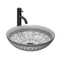 REA-U8002 - Lavoar pentru blat ARTE 40 cm ceramică/alb/negru