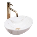 REA-U8014 - Lavoar pentru blat SOFIA MINI, 27 x 34 cm, ceramică cu decor marmură