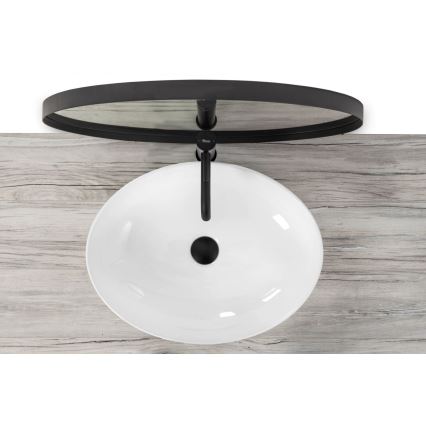 REA-U8198 - Lavoar CAROLA SLIM 39 x 51,5 cm pentru blat, ceramică, alb lucios