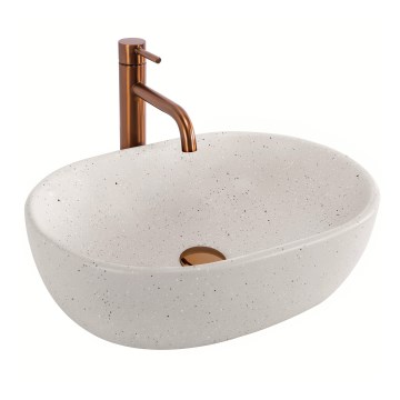 REA-U8480 - Lavoar pentru blat AMELIA 34,5x48 cm ceramică/imitație de piatră