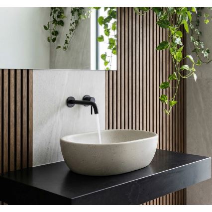 REA-U8480 - Lavoar pentru blat AMELIA 34,5x48 cm ceramică/imitație de piatră
