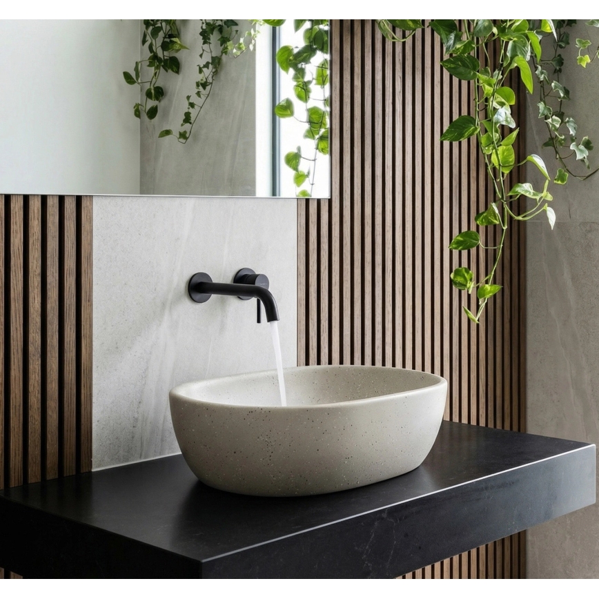 REA-U8480 - Lavoar pentru blat AMELIA 34,5x48 cm ceramică/imitație de piatră