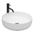 REA-U8493 - Lavoar pe blat ELMA Ø 45 cm ceramică/alb lucios