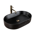 REA-U8565 - Lavoar pentru blat NADIA 38,5x61 cm ceramică/negru mat