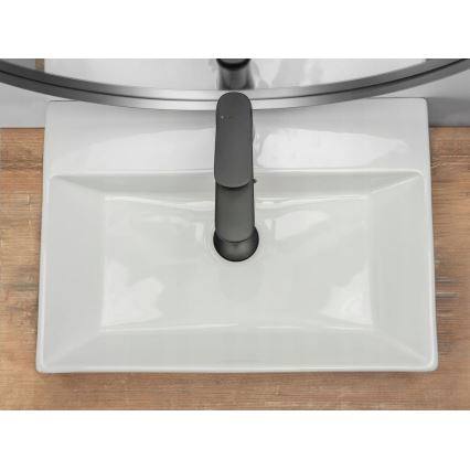 REA-U8701 - Lavoar pentru blat BONITA 36x51 cm, ceramică, alb lucios