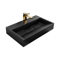 REA-U8779 - Lavoar GOYA pentru blat 37 x 60 cm, aglomerat, negru mat