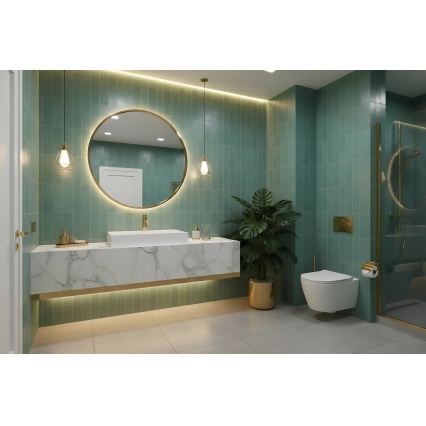 REA-U8900 - Lavoar GOYA 37x50 cm pentru blat, din compozit, alb mat