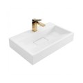 REA-U8901 - Lavoar pentru blat GOYA 37x60 cm compozit/alb mat