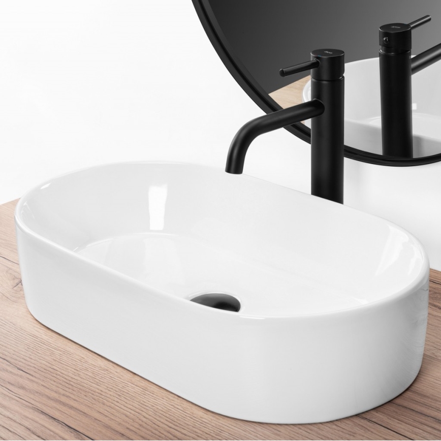 REA-U9108 - Lavoar LAYLA pentru blat 30x53 cm ceramică/alb lucios