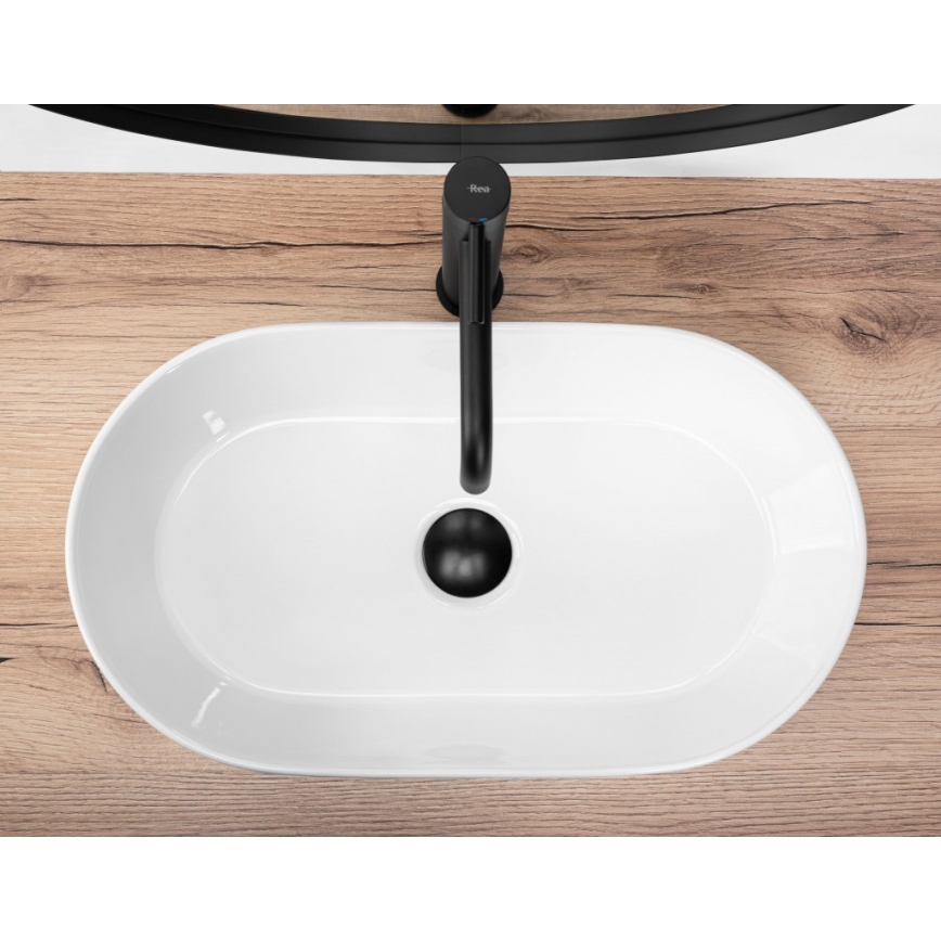 REA-U9108 - Lavoar LAYLA pentru blat 30x53 cm ceramică/alb lucios