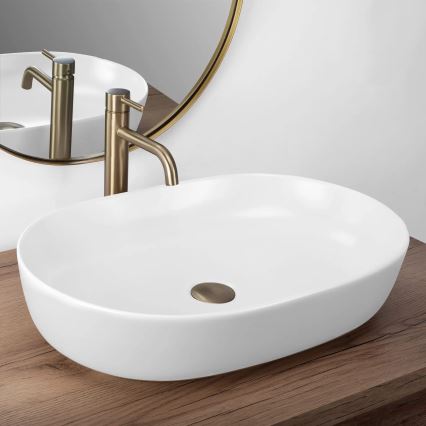 REA-U9653 - Lavoar CLEO pentru blat, 41 x 60,5 cm, ceramică, alb mat
