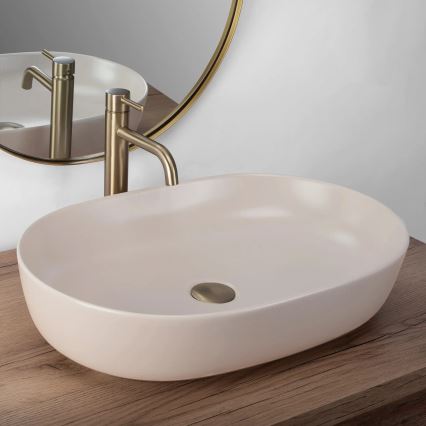 REA-U9655 - Lavoar pentru blat CLEO 41x60,5 cm ceramică/bej