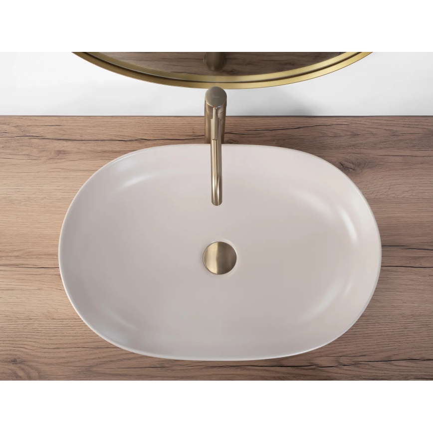 REA-U9655 - Lavoar pentru blat CLEO 41x60,5 cm ceramică/bej