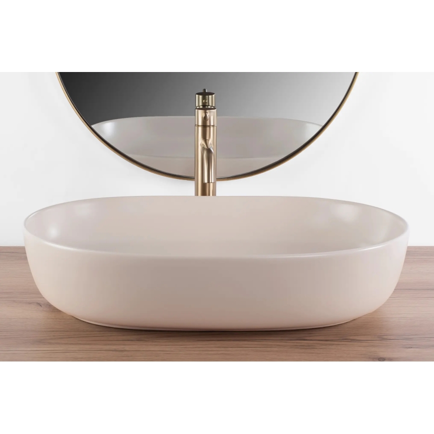 REA-U9655 - Lavoar pentru blat CLEO 41x60,5 cm ceramică/bej