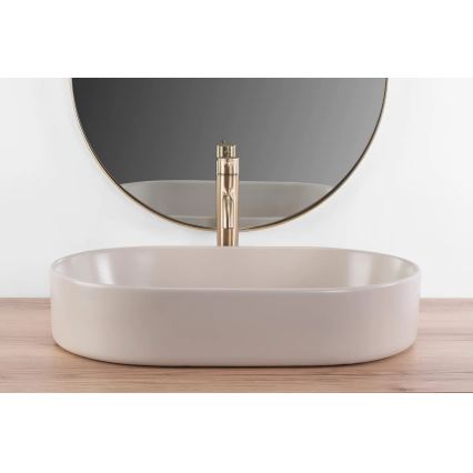 REA-U9661 - Lavoar pentru blat NADIA, 38,5 x 61 cm, ceramică/bej