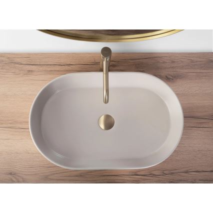 REA-U9661 - Lavoar pentru blat NADIA, 38,5 x 61 cm, ceramică/bej