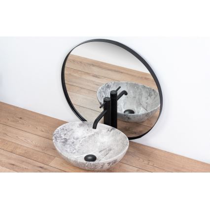 REA-U9908 - Lavoar pe blat SOFIA 34,5 x 41 cm ceramică/imitație de piatră