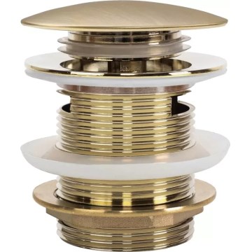 REA-W2005 - Ventil CLICK-CLACK pentru cadă, Ø 7 cm, auriu periat