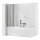 REA-W5696 - Paravan de cadă pliabil AGAT, 140 x 80 cm, cupru periat / transparent
