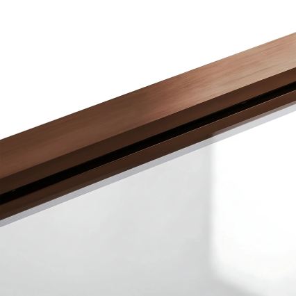 REA-W5696 - Paravan de cadă pliabil AGAT, 140 x 80 cm, cupru periat / transparent