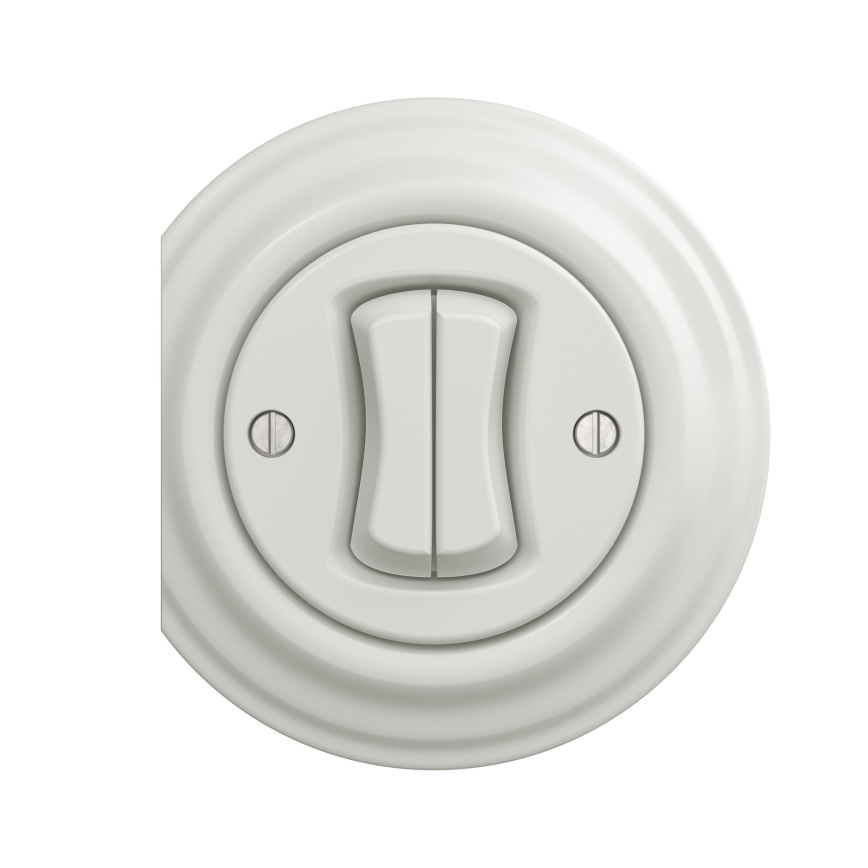 Reblig - Cadru retro ceramic alb de capăt