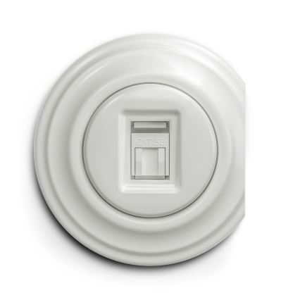 Reblig - Cadru retro ceramic alb de capăt