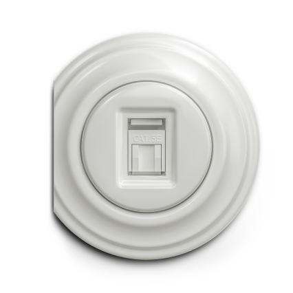 Reblig - Cadru retro ceramic alb de capăt