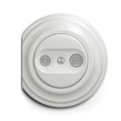 Reblig - Cadru retro ceramic alb de capăt